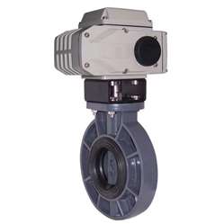 電動UPVC塑料蝶閥、UPVC電動塑料蝶閥