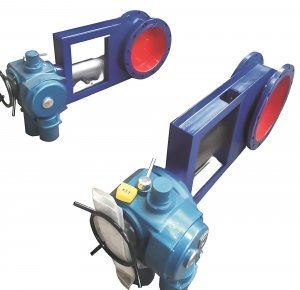 圓形電動調節(jié)插板閥DN300，國產電動插板